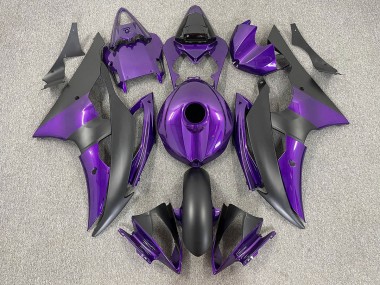 Púrpura & Negro Mate 2008-2016 Yamaha R6 Carenados Moto