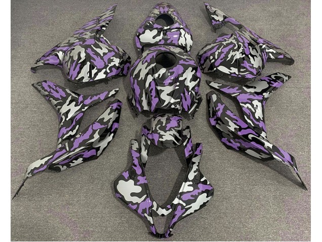 Púrpura & Plata Camuflaje 2009-2012 Honda CBR600RR Carenados Moto Púrpura & Plata Camuflaje 2009-2012 Honda CBR600RR Carenados Moto