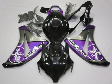 Púrpura Sobre Negro Personalizado 2008-2011 Honda CBR1000RR Carenados Moto