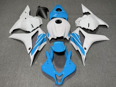 Raya Lateral Azul Claro & Blanca 2009-2012 Honda CBR600RR Carenados Moto