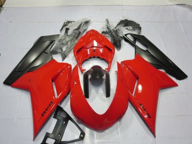 Rojo 2007-2014 Ducati 848 1098 1198 Carenados Moto