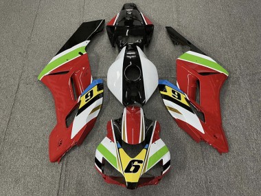 Rojo 6 2004-2005 Honda CBR1000RR Carenados Moto