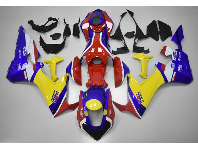 Rojo Azul & Amarillo HRC 2017-2023 Honda CBR1000RR Carenados Moto Rojo Azul & Amarillo HRC 2017-2023 Honda CBR1000RR Carenados Moto