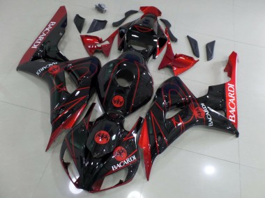 Rojo Bacardi 2006-2007 Honda CBR1000RR Carenados Moto
