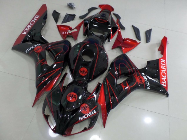 Rojo Bacardi 2006-2007 Honda CBR1000RR Carenados Moto
