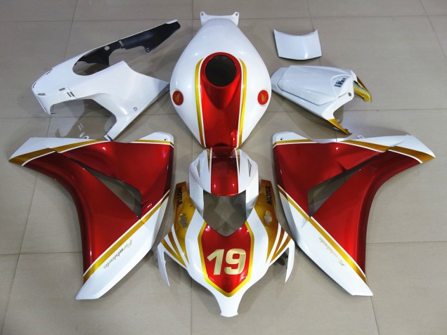 Rojo & Blanco 19 2008-2011 Honda CBR1000RR Carenados Moto Rojo & Blanco 19 2008-2011 Honda CBR1000RR Carenados Moto