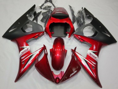 Rojo Blanco 2003-2004 Yamaha R6 Carenados Moto