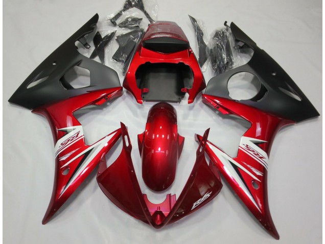 Rojo Blanco 2003-2004 Yamaha R6 Carenados Moto Rojo Blanco 2003-2004 Yamaha R6 Carenados Moto