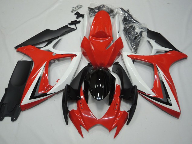 Rojo & Blanco 2006-2007 Suzuki GSXR 600-750 Carenados Moto Rojo & Blanco 2006-2007 Suzuki GSXR 600-750 Carenados Moto