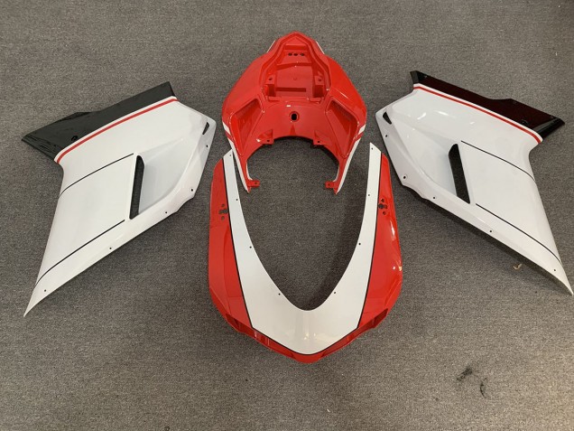 Rojo Blanco 2007-2014 Ducati 848 1098 1198 Carenados Moto Rojo Blanco 2007-2014 Ducati 848 1098 1198 Carenados Moto