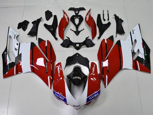 Rojo & Blanco 2015-2017 Ducati 959 1299 Carenados Moto Rojo & Blanco 2015-2017 Ducati 959 1299 Carenados Moto