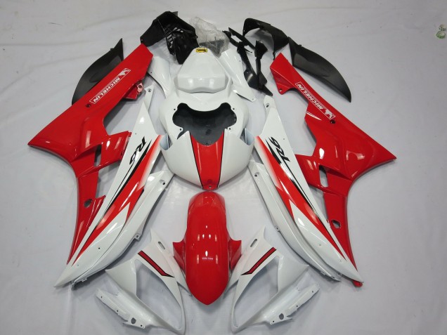 Rojo Blanco Estilo OEM 2006-2007 Yamaha R6 Carenados Moto Rojo Blanco Estilo OEM 2006-2007 Yamaha R6 Carenados Moto