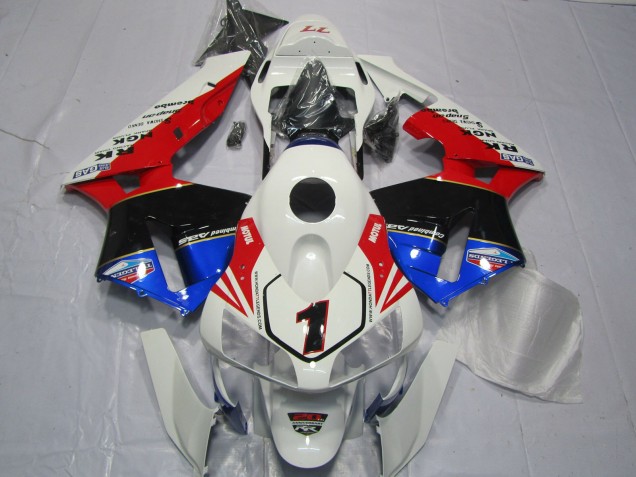 Rojo Blanco Negro & Azul 2003-2004 Honda CBR600RR Carenados Moto