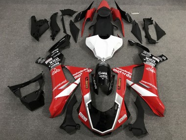 Rojo Blanco & Negro Estilo Personalizado Brillo 2015-2019 Yamaha R1 Carenados Moto