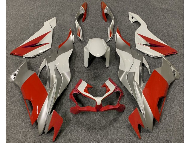 Rojo Blanco & Plata 2019-2023 Kawasaki ZX6R Carenados Moto Rojo Blanco & Plata 2019-2023 Kawasaki ZX6R Carenados Moto