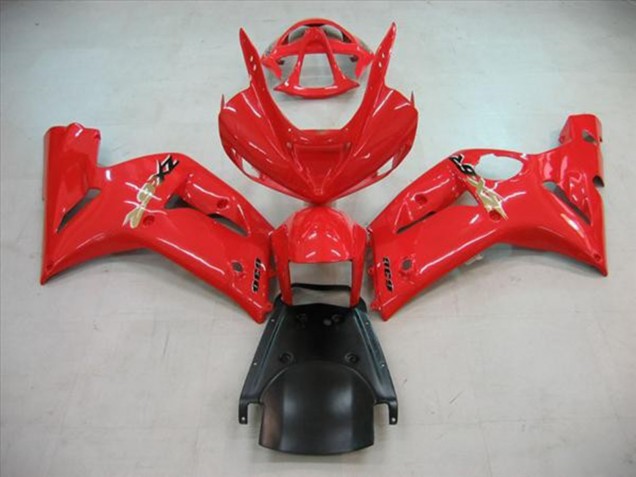 Rojo Brillante 2003-2004 Kawasaki ZX6R Carenados Moto Rojo Brillante 2003-2004 Kawasaki ZX6R Carenados Moto
