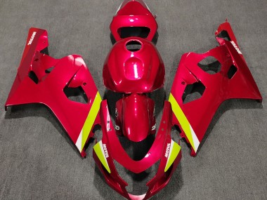 Rojo Brillante 2004-2005 Suzuki GSXR 600-750 Carenados Moto