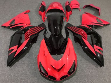 Rojo Brillante 2006-2011 Kawasaki ZX14R Carenados Moto