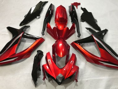 Rojo Brillante 2008-2010 Suzuki GSXR 600-750 Carenados Moto