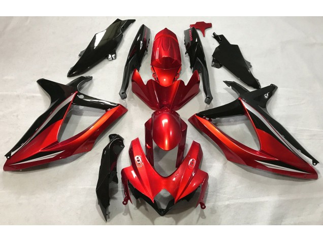 Rojo Brillante 2008-2010 Suzuki GSXR 600-750 Carenados Moto Rojo Brillante 2008-2010 Suzuki GSXR 600-750 Carenados Moto