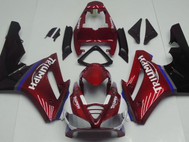Rojo Brillante 2009-2012 Triumph Daytona 675 Carenados Moto