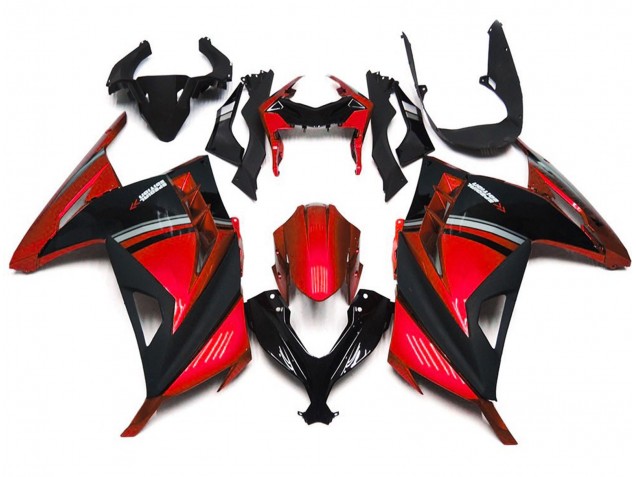 Rojo Brillante 2013-2018 Kawasaki Ninja 300 Carenados Moto Rojo Brillante 2013-2018 Kawasaki Ninja 300 Carenados Moto