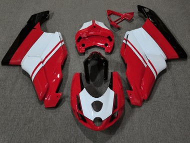 Rojo Brillante & Blanco 2003-2004 Ducati 749 999 Carenados Moto