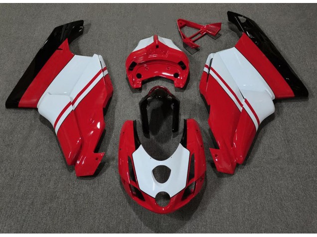 Rojo Brillante & Blanco 2003-2004 Ducati 749 999 Carenados Moto Rojo Brillante & Blanco 2003-2004 Ducati 749 999 Carenados Moto