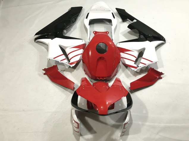 Rojo Brillante / Blanco Mate 2003-2004 Honda CBR600RR Carenados Moto Rojo Brillante / Blanco Mate 2003-2004 Honda CBR600RR Carenados Moto