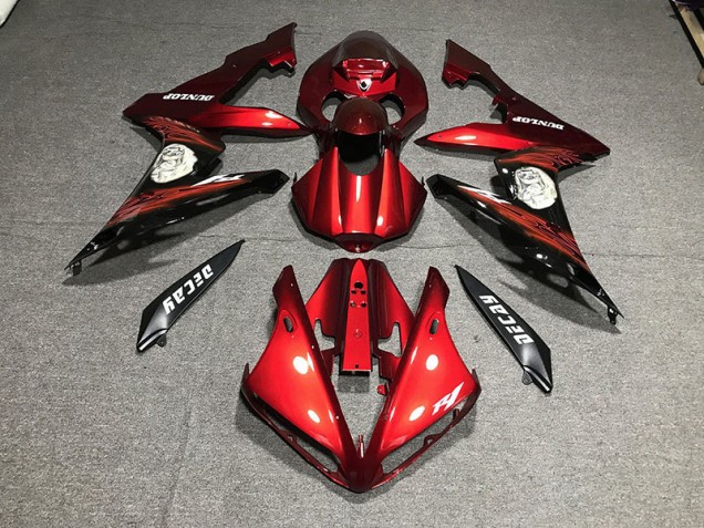 Rojo Brillante & Logotipos 2004-2006 Yamaha R1 Carenados Moto Rojo Brillante & Logotipos 2004-2006 Yamaha R1 Carenados Moto