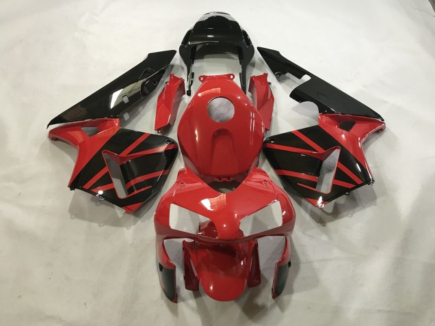 Rojo Brillante / Negro 2003-2004 Honda CBR600RR Carenados Moto Rojo Brillante / Negro 2003-2004 Honda CBR600RR Carenados Moto
