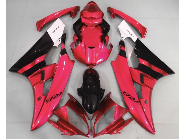 Rojo Brillante & Negro 2006-2007 Yamaha R6 Carenados Moto Rojo Brillante & Negro 2006-2007 Yamaha R6 Carenados Moto