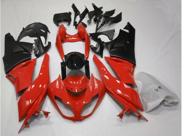 Rojo Brillante & Negro 2009-2012 Kawasaki ZX6R Carenados Moto Rojo Brillante & Negro 2009-2012 Kawasaki ZX6R Carenados Moto