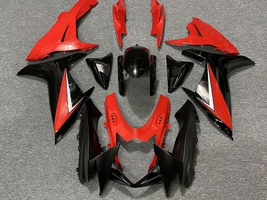 Rojo Brillante & Negro 2011-2024 Suzuki GSXR 600-750 Carenados Moto