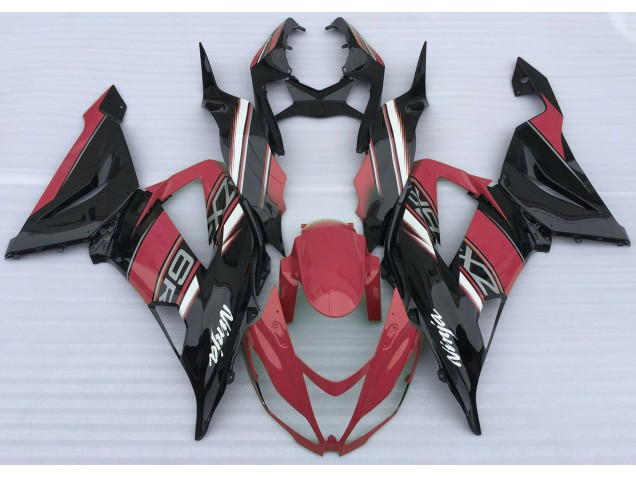 Rojo Brillante & Negro 2013-2018 Kawasaki ZX6R Carenados Moto Rojo Brillante & Negro 2013-2018 Kawasaki ZX6R Carenados Moto