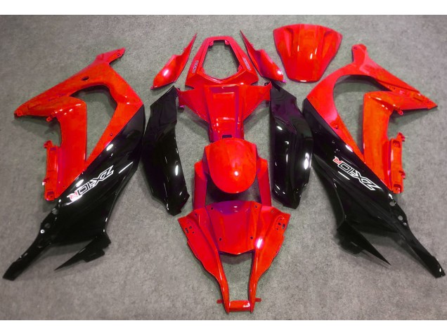 Rojo Brillante & Negro 2016-2019 Kawasaki ZX10R Carenados Moto Rojo Brillante & Negro 2016-2019 Kawasaki ZX10R Carenados Moto