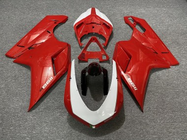 Rojo Brillante Sp 2007-2014 Ducati 848 1098 1198 Carenados Moto