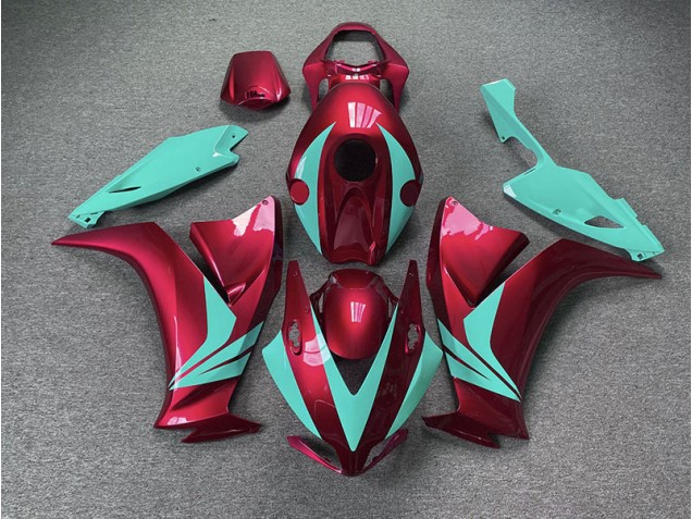 Rojo Brillante & Verde Azulado 2012-2016 Honda CBR1000RR Carenados Moto Rojo Brillante & Verde Azulado 2012-2016 Honda CBR1000RR Carenados Moto