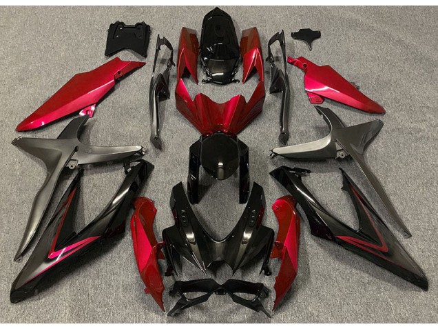Rojo Brillante & Verde R 2008-2010 Suzuki GSXR 600-750 Carenados Moto