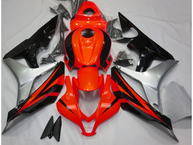 Rojo Brillo Plata & Negro 2007-2008 Honda CBR600RR Carenados Moto Rojo Brillo Plata & Negro 2007-2008 Honda CBR600RR Carenados Moto