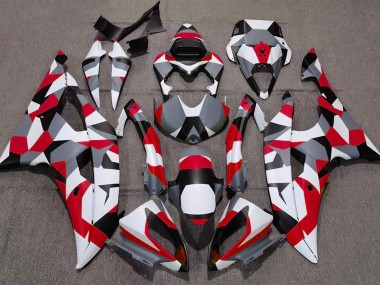 Rojo Camuflaje Llanura 2008-2016 Yamaha R6 Carenados Moto