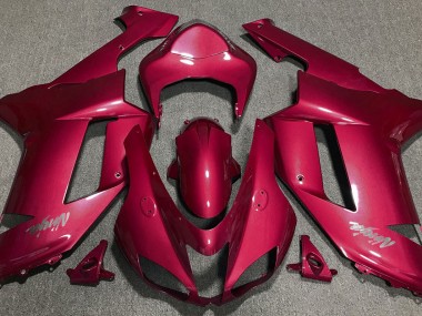 Rojo Caramelo 2007-2008 Kawasaki ZX6R Carenados Moto