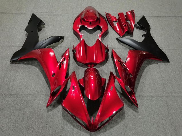 Rojo Caramelo & Negro 2004-2006 Yamaha R1 Carenados Moto Rojo Caramelo & Negro 2004-2006 Yamaha R1 Carenados Moto