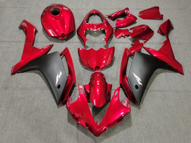 Rojo Caramelo & Negro 2007-2008 Yamaha R1 Carenados Moto Rojo Caramelo & Negro 2007-2008 Yamaha R1 Carenados Moto
