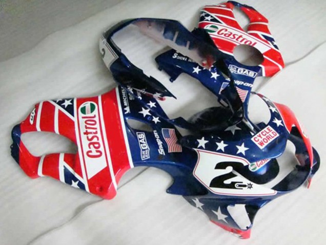 Rojo Castrol 1999-2000 Honda CBR600 F4 Carenados Moto Rojo Castrol 1999-2000 Honda CBR600 F4 Carenados Moto