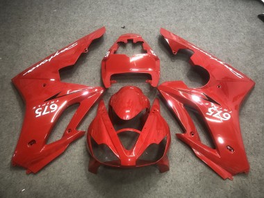Rojo Con Calcomanías Blancas 2006-2008 Triumph Daytona 675 Carenados Moto