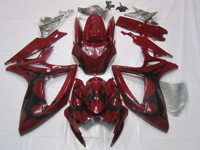 Rojo Granate 2006-2007 Suzuki GSXR 600-750 Carenados Moto Rojo Granate 2006-2007 Suzuki GSXR 600-750 Carenados Moto