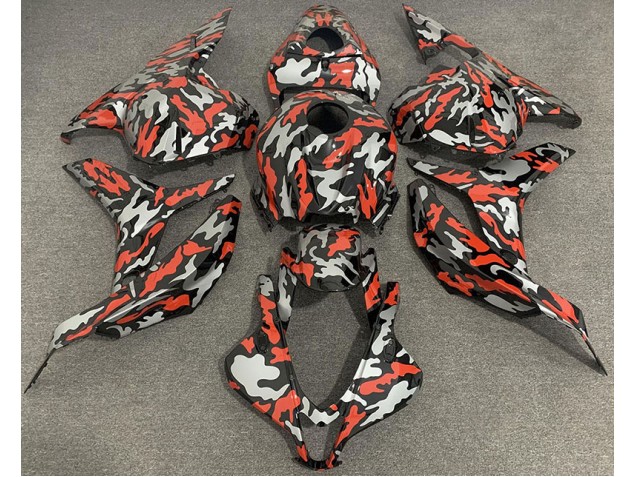Rojo Gris Camuflaje 2009-2012 Honda CBR600RR Carenados Moto Rojo Gris Camuflaje 2009-2012 Honda CBR600RR Carenados Moto
