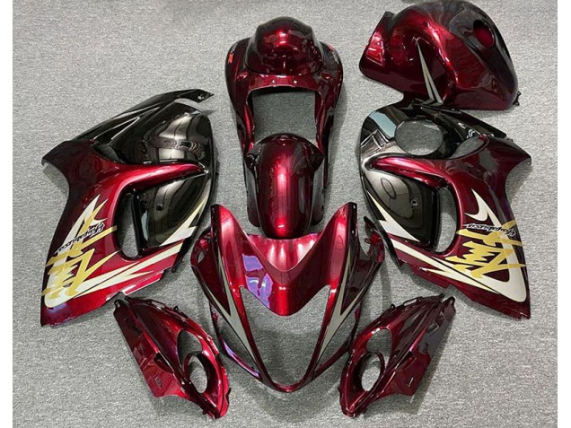 Rojo Intenso & Dorado 2008-2020 Suzuki GSXR 1300 Carenados Moto Rojo Intenso & Dorado 2008-2020 Suzuki GSXR 1300 Carenados Moto
