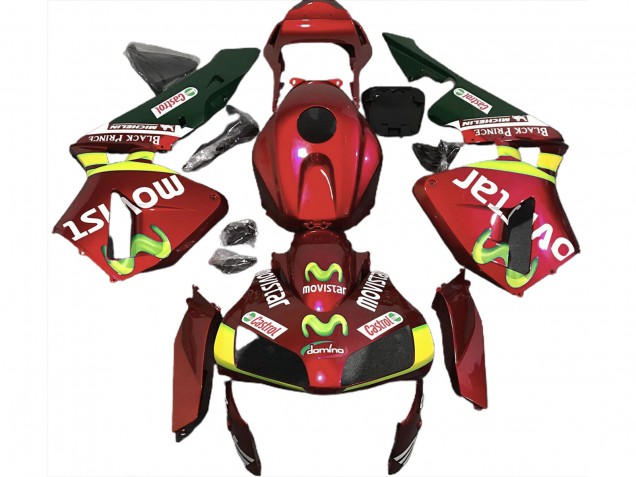 Rojo Intenso Movistar 2003-2004 Honda CBR600RR Carenados Moto Rojo Intenso Movistar 2003-2004 Honda CBR600RR Carenados Moto